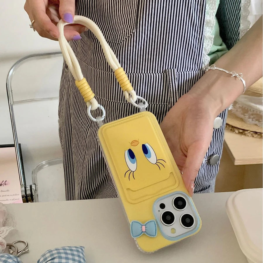 Adorable Tweety Card Holder Case – Cute & Practical iPhone Cover