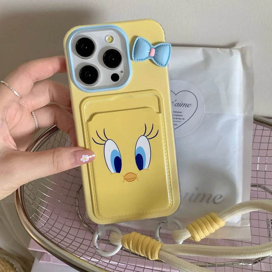 Adorable Tweety Card Holder Case – Cute & Practical iPhone Cover
